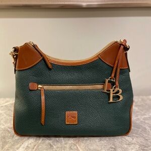 Dooney & Bourke Forest Green and Brown Hobo Bag